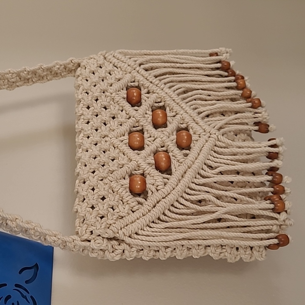 Handcrafted Boho Macrame Shoulder Bag - image 3